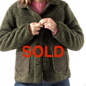 Alex Mill Sherpa “Work”jacket in Military Olive green Small. EUC - worn Once